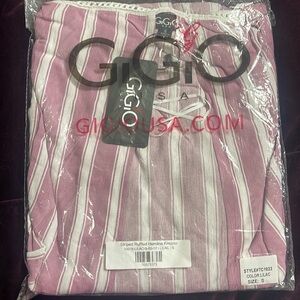 GiGiO ruffled hemline kimono lilac & white sz S